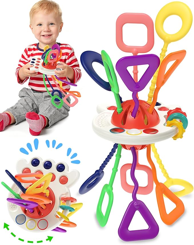 Tonberless Baby Sensory Montessori Toys for 6-12-18 Months, Toddler Teething Toy Birthday Gift Travel Toys for 1 2 3 Year Old Boy Girl Infant 8 9 10 Months Old