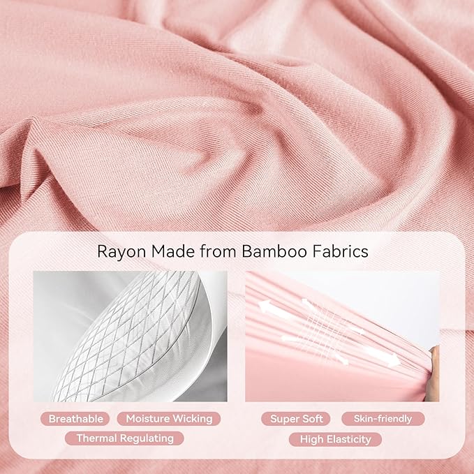 Rayon Made From Bamboo Sleep Sack 12-24 Months 0.5 Tog Ultra Soft Summer Toddler Sleep Sack 1t-2t with Feet 2-Way Zipper Lightweight Baby Sleeping Bag with Legs Thin Baby Wearable Blanket-Pink