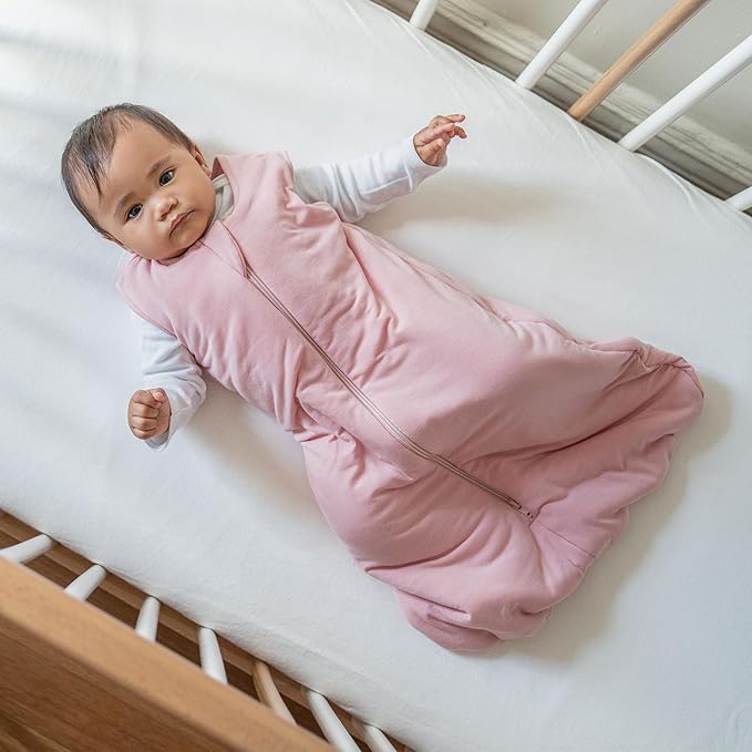 HALO Sleepsack Supersoft Wearable Blanket, Viscose Made from Bamboo, Sleeping Bag for Babies, 1.5 TOG, 6 – 12 Months, Medium, Dusty Pink