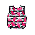 BapronBaby Watermelon Stripes Bapron - No Neck Tie Safer Bib for Baby & Toddler - Soft Waterproof Stain Resistant - Machine Washable - Sz Preschool 3-5yrs