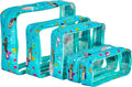 TSA Approved 5-Piece Diaper Bag Organizer Pouch Set Clear Waterproof TPU Kids Toiletry Storage Set Travel Packing Clutch Cube Bags for Baby Nursing