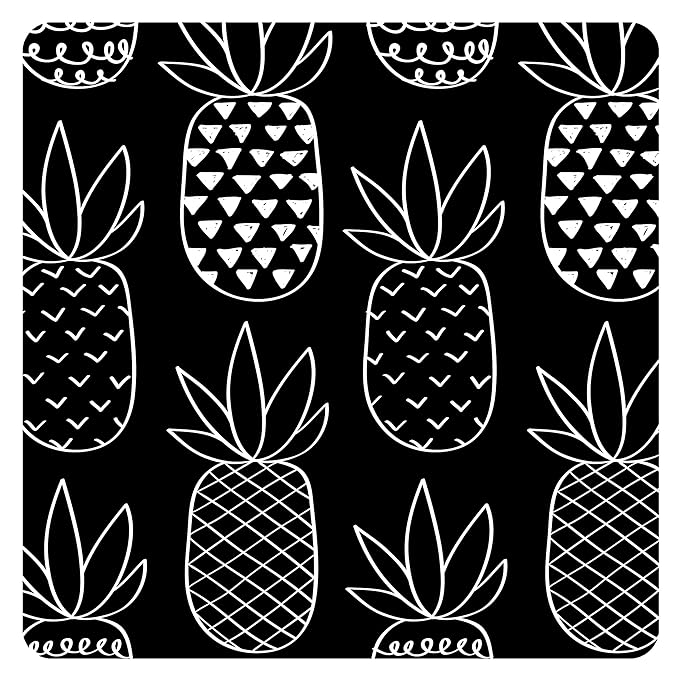 BapronBaby Pineapple Monochrome Bapron - No Neck Tie Safer Bib for Baby & Toddler - Soft Waterproof Stain Resistant - Machine Washable - Sz Baby/Toddler 6m-3T