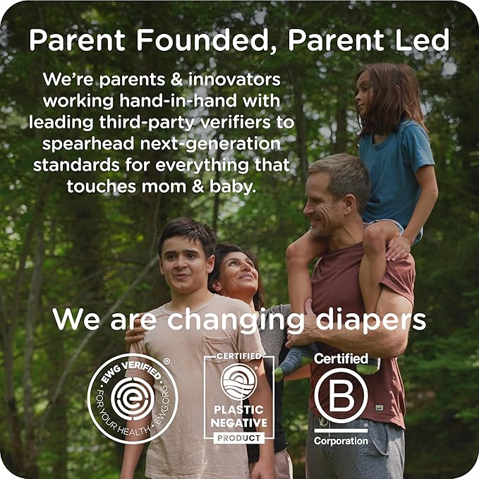 Our Diapers | EWG Verified Safe & Plant-Based Diapers | Leak Protection | Soft Organic Cotton Shell | Chlorine-Free Diaper for Sensitive Skin | Size 5 (27-35 lbs) 90 Count