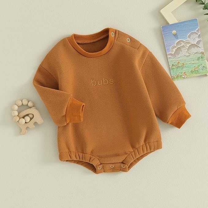 VISGOGO Newborn Infant Baby Boy Girls Oversized Romper Little Dude Sweater Onesie Coming Home Outfit Neutral Clothes