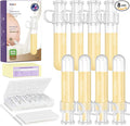 Nuliie Colostrum Collector Kit 7ml/8pcs, Leakproof, Reusable Breast Milk Collector, Heat & Freezer Resistant, BPA-Free, With Cotton Cloth Wipe, Storage Case, Cleaning Brush - Ready-to-Use for Newborns