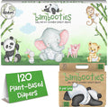 Bamboo Baby Diapers, Totally Chlorine Free for Sensitive Skin for Newborns to XXL. Hypoallergenic & Non Toxic Eco Friendlier Plant-Based Materials. TCF XXL Size 6 (120 ct)