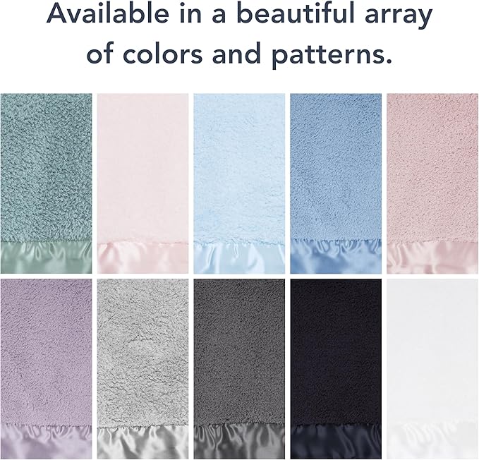 Little Giraffe Chenille Baby Blanket – 29x35” Soft Chenille with Satin Trim, Cornflower | Ultra-Soft, Gentle & Safe, Lightweight & Breathable for Newborns & Toddlers