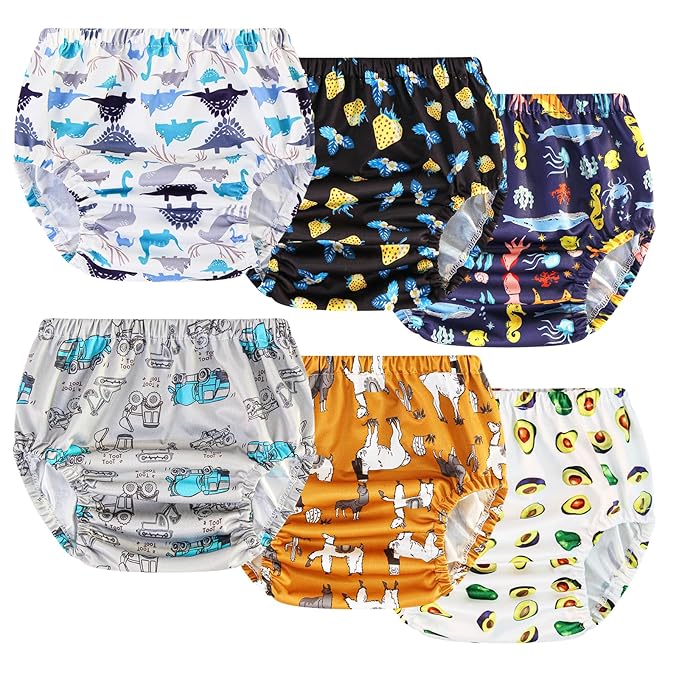 Joyo roy Plastic Underwear for Toddlers Cloth Diaper Cover Rubber Pants for Toddlers Diaper Covers for Boys Rubber Underwear for Toddlers Plastic Pants Plastic Diaper Covers for Toddlers Boys 6T