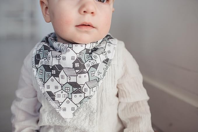 Copper Pearl Baby Bandana Drool Bibs for Drooling and Teething 4 Pack Gift Set “Urban Set