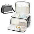 Breast Pump Bag Fit for Spectra S1 and S2, Breast Pump Storage Bag with Waterproof Mat Pumping Bag for Moms Work Travel, Grey