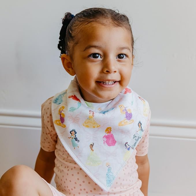 Copper Pearl Baby Bandana Drool Bibs for Drooling and Teething 4 Pack Gift Set Disney Princess