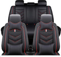 Leather Car Seat Covers Fit for LR Range Rover Sport 2023-2025, 5 Seater Waterproof and Wear-Resistant Seat Cover Interior Accessories(Full Set with Pillow,Black&Red)