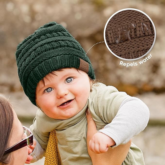 3-Pack Baby Beanies for Boys, Girls - Stretchy Knit Baby Hats, Cute Newborn & Toddler Winter Hat, Soft & Warm Infant Beanie 0-6 Months (Icelandic, S)
