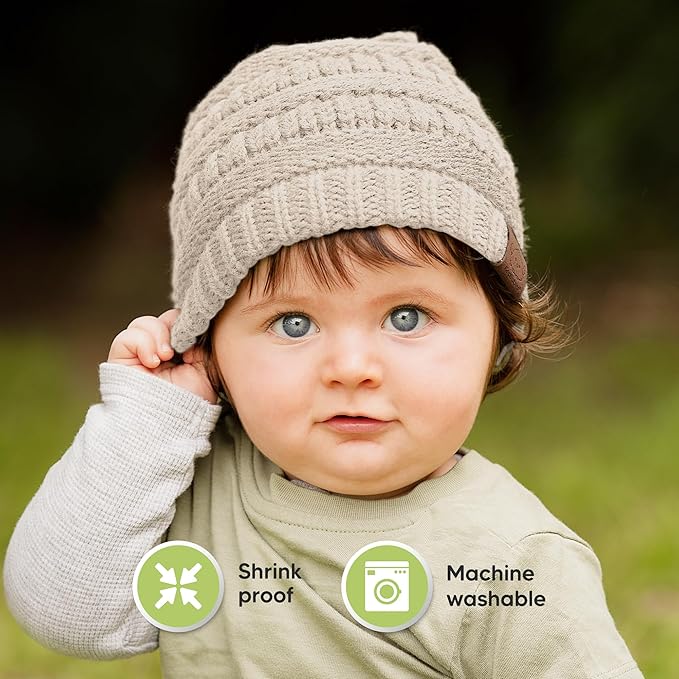 KeaBabies 3-Pack Baby Beanies for Boys, Girls - Stretchy Knit Baby Hats, Cute Newborn & Toddler Winter Hat, Soft & Warm Infant Beanie 6-36 Months (Sunshine, M)