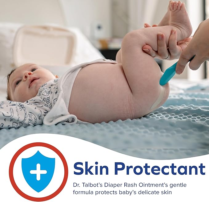 Dr. Talbot's Maximum Strength Diaper Rash Ointment - 4 oz - Zinc Oxide Skin Protectant with Peruvian Balsam - Treats and Prevents Rash