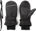F Flammi Toddler Kids Snow Mittens with String Waterproof Ski Mittens Thinsulate Winter Gloves for Baby Girls Boys