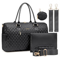 LOVEVOOK Diaper Bag Tote with Pacifier Case and Changing Pad, Large Capacity Mommy Bag for Hospital and Weekender Travel, Functional Baby Bag Newborn Baby Essential, Black