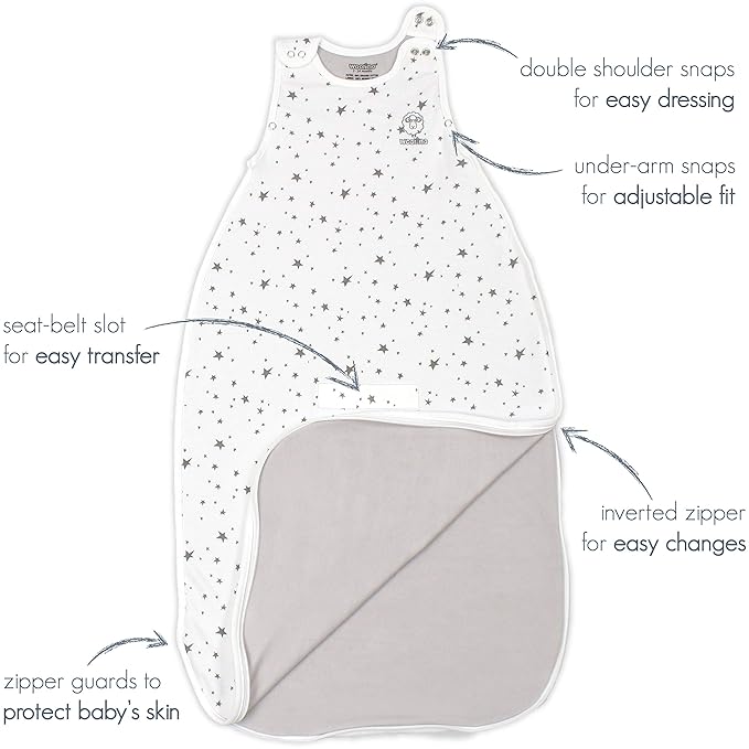 Woolino 4 Season Toddler Sleeping Bag, Merino Wool and Organic Cotton Toddler Sleep Bag Sack, 2-4 Years, Rose