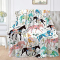 Colorful Floral Horse Blanket for Baby Girls Flowers Animals Throw Blanket for Boys, Lightweight Cute Horse Soft Flannel Blankets for Kids Gifts, 30x40 Inches