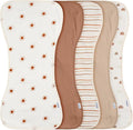 Gerber Baby Unisex Burp Cloths Rust Tan, Size 10.5" x 21" (Pack of 60)
