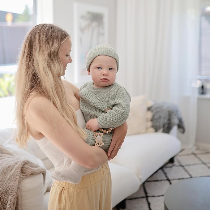 FRIGG Lucky Symmetrical SilkySoft Silicone Baby Pacifier | Made in Denmark | BPA-Free (Pale Daffodil/Silky Satin, 6-18 Months)