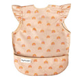 Tiny Twinkle Short Sleeve Apron Baby & Toddler Bib for Girls – Waterproof, Mess-Proof Bibs for Eating & Feeding, Machine Washable,Perfect Holiday Gift (Boho Rainbow, 6–24M)