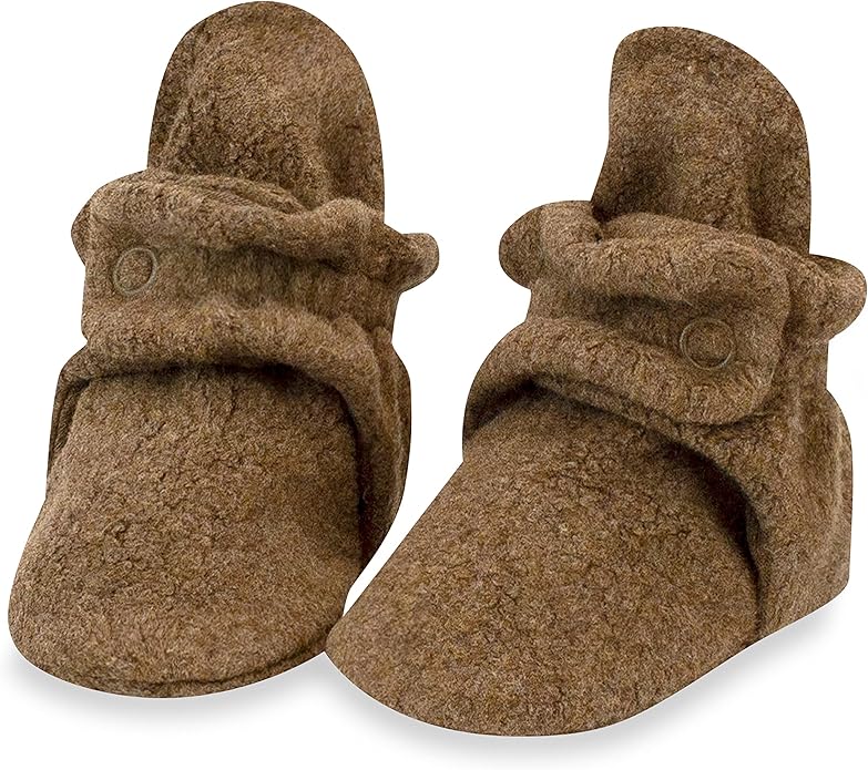Zutano Unisex Fleece Baby Booties, Two Snap Closure, Newborn to 24 Months
