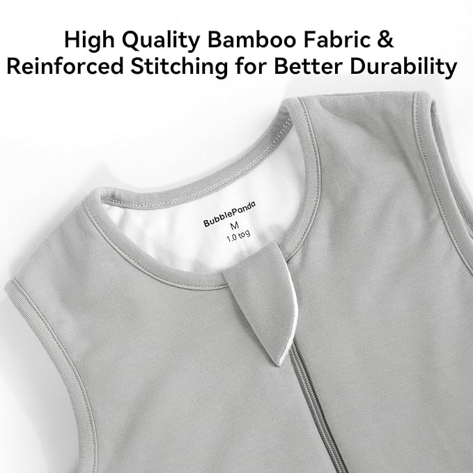 Rayon Made from Bamboo Toddler Sleep Sack with Feet 12-24 Months 1.0 Tog Ultra Soft Toddler Sleeping Sack 1t-2t Sleep Bag Walker Quilted Wearable Blanket with Legs 2-Way Zipper Lightweight