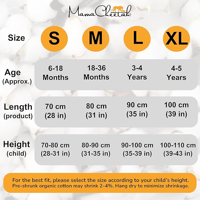 Mama Cheetah Toddler Sleep Sack with Feet, 1.0 TOG Organic Cotton Baby Wearable Blankets with Legs, Baby Sleeping Bag for Walkers, Early Walker 6-18 Month