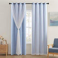 XiDi Light Blue Curtains for Bedroom, Girls Room Blackout Curtains, Kids Room Darkening Curtains Decor, 1 Panel 34/63/1