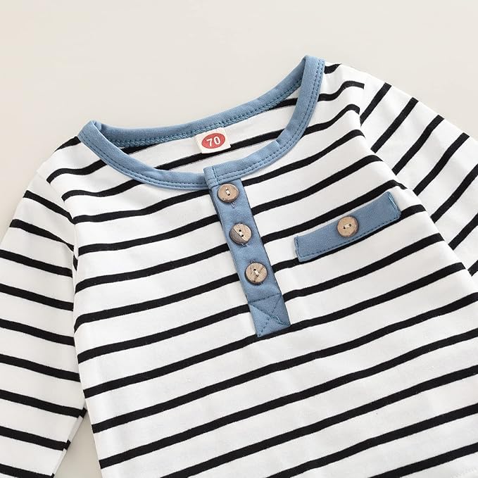 Toddler Baby Boy Clothes Solid Color Long Sleeve Crewneck Sweatshirt Top Casual Pants Set 2Pcs Fall Winter Outfits