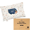 Mini Toddler Pillow with Pillowcase - 9x13 My Little Dreamy Travel Kids Pillow for Sleeping, Toddler Bed, Small, Tiny, Organic Cotton Pillowcase, Soft & Breathable, Kids 2-4 Years Old (Flora Vale)