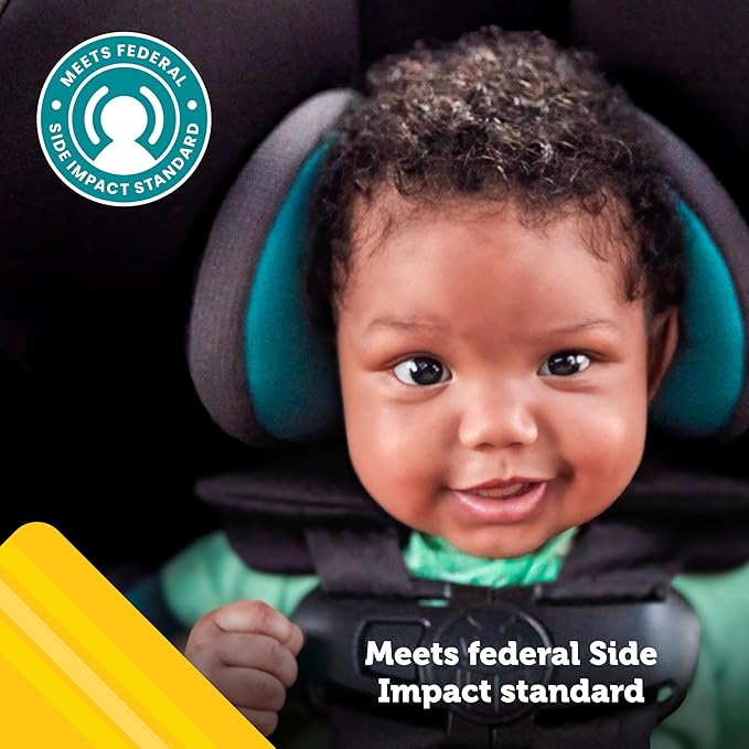 Safety 1st Grow and Go All-in-One Slim Convertible Car Seat, Rear Facing, 5-40 lbs, Forward Facing (30–65 lbs), High Back Booster Seat 40-100 pounds, Black Phantom
