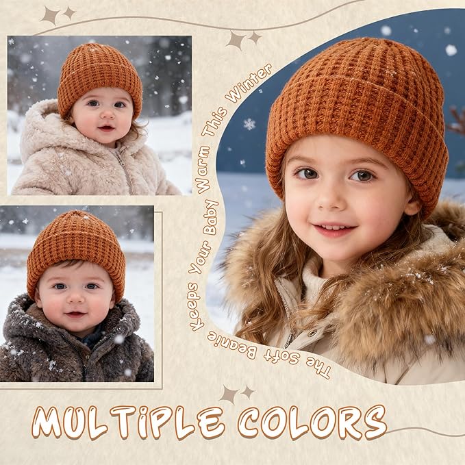 Toddler Beanie Baby Beanies for Kids Boys Winter Hat Girl Cute Kintted Beanie Hats for Kids Soft Warm Hat