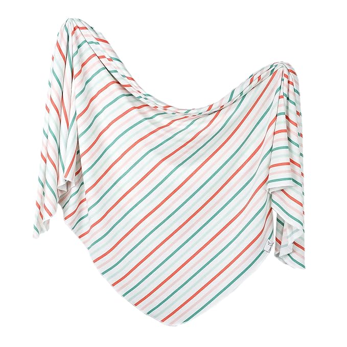 Copper Pearl Large Premium Knit Baby Swaddle Receiving Blanket Tinsel
