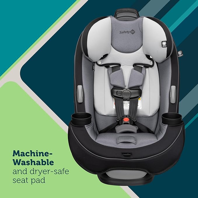 Safety 1st Grow and Go All-in-One Slim Convertible Car Seat, Rear Facing, 5-40 lbs, Forward Facing (30–65 lbs), High Back Booster Seat 40-100 pounds, Shadow