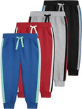 4 Pack Toddler Boys Sweatpants Cotton Baby Kids Joggers Toddler Boys Girls Sweatpants with Pocket Drawstring