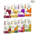 Serenity Kids 6+ Months Baby Food Pouches Puree Made with Ethically Sourced Meats & Organic Veggies - No Sugary Fruits or Added Sugar - 3.5 Oz BPA & Allergen Free Pouch- Baby Puree Variety Pack