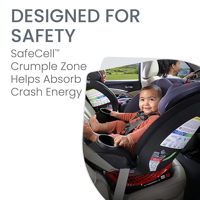 Britax One4Life Convertible Car Seat, 10 Years of Use from 5 to 120 Pounds, Converts from Rear-Facing Infant Car Seat to Forward-Facing Booster Seat, Machine-Washable Fabric, Iris Onyx