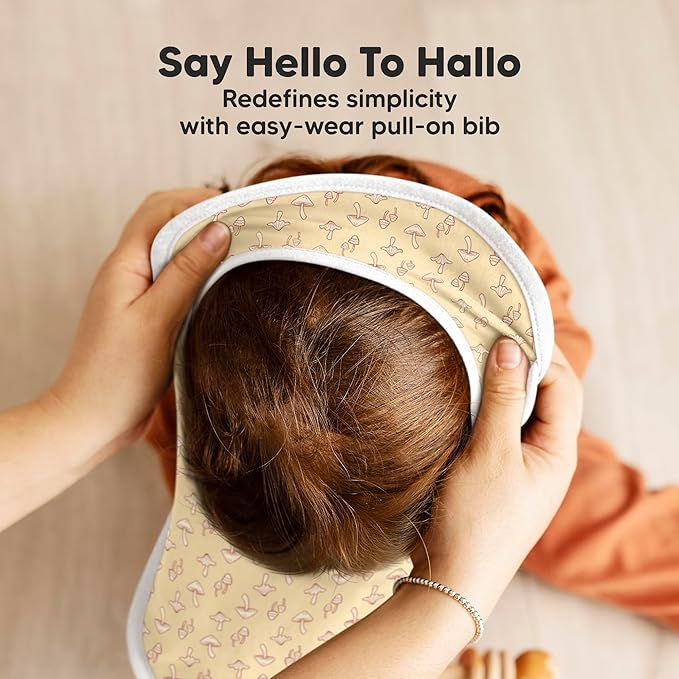 8-Pack Baby Bibs for Boys, Girls - Pullover Bibs for Drooling Teething Baby Girl & Boy Toddler, Newborn, Soft & Absorbent, Cute Colors, Large Torso Coverage Keep Infant Clean & Dry (Fall Spores)