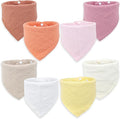 Baby Bibs Muslin Bibs 8 Pack for Drooling and Teething for Unisex Girls Boys
