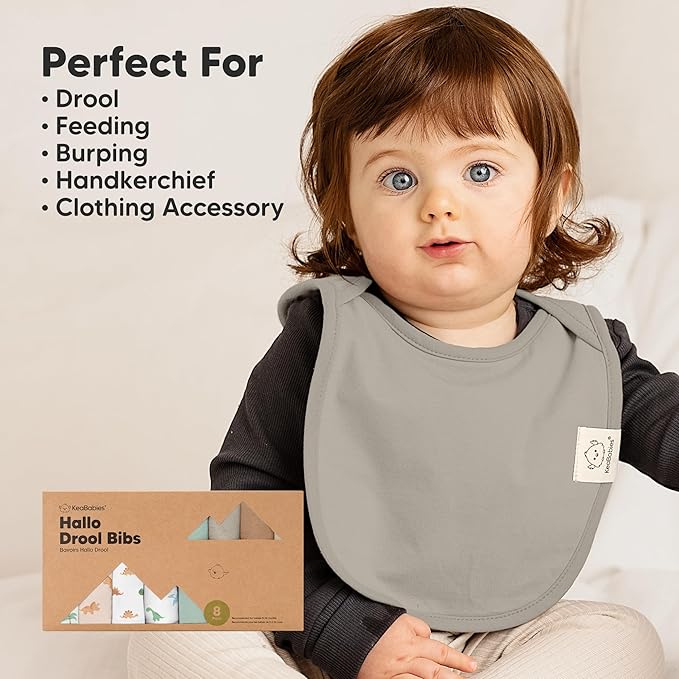 8-Pack Baby Bibs for Boys, Girls - Pullover Bibs for Drooling Teething Baby Girl & Boy Toddler, Newborn, Soft & Absorbent, Cute Colors, Large Torso Coverage Keep Infant Clean & Dry (Roarsome)