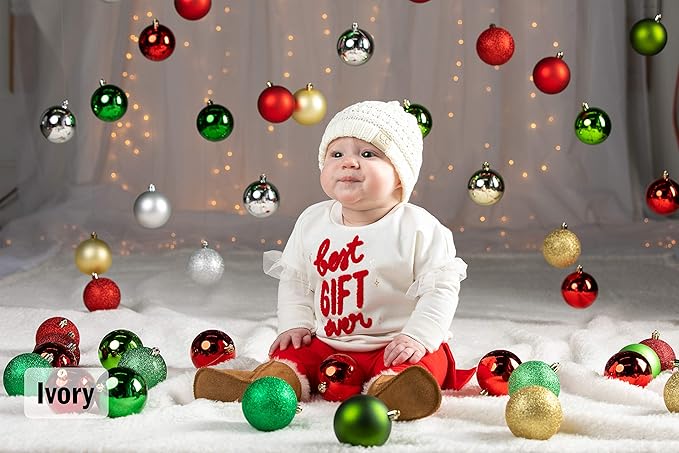 Funky Junque Baby Winter Hat – Cute Newborn Hats, Cozy Warm Infant Beanie, Soft Knit Stocking Stuffer for Babies 0–12 Months