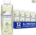 Compleat Pediatric Standard 1.0 Plant-Based Vanilla Nutrition Shake, 8g of Protein, 27 Vitamins & Minerals - Vegan Tube Feeding Formula, 8.45 Fl Oz (Pack of 12)