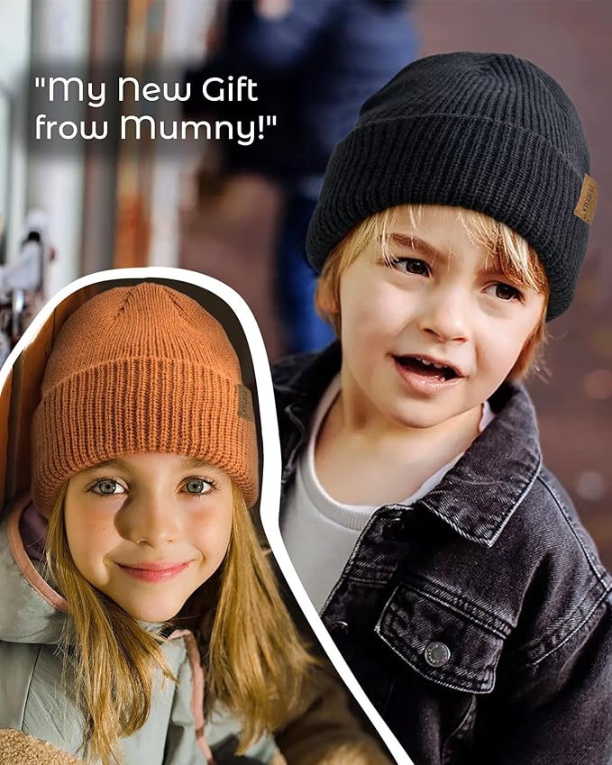 FURTALK Toddler Beanie Baby Boys Girls Beanies Kids Winter Hats Children Knit Warm Caps