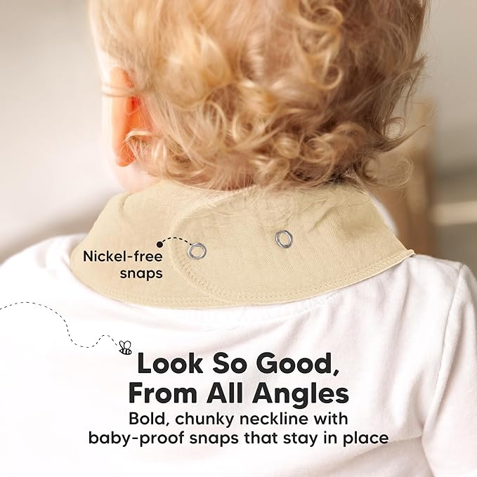 KeaBabies 8-Pack Bandana Bibs for Baby Girls, Boys - Organic Cotton Baby Bibs for Drooling & Teething Newborn, Toddler, Infant 0-36 months, Extra Soft, Absorbent Cloth with Snaps (Dawn/Quin)