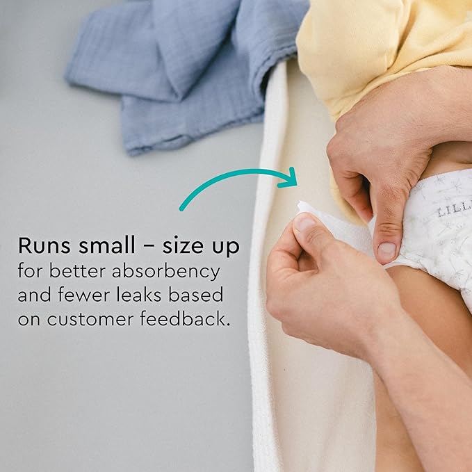 LILLYDOO Baby Diapers - Size 6 (29+ lbs), Monthly Supply (114 Count), Leak Protection, Skin-Friendly, Ultrasoft, Perfume- & Chlorine-Free, Hypoallergenic, Dermatologist Tested, Oeko-TEX®