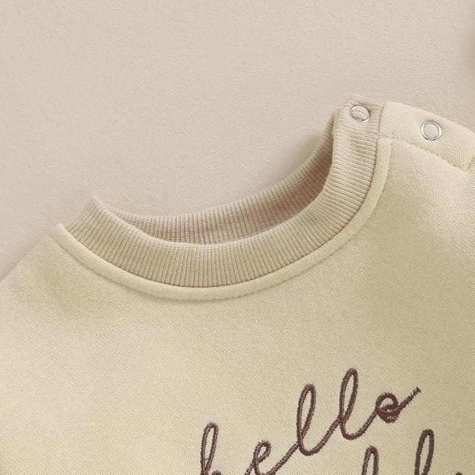 VISGOGO Newborn Infant Baby Boy Girls Oversized Romper Little Dude Sweater Onesie Coming Home Outfit Neutral Clothes