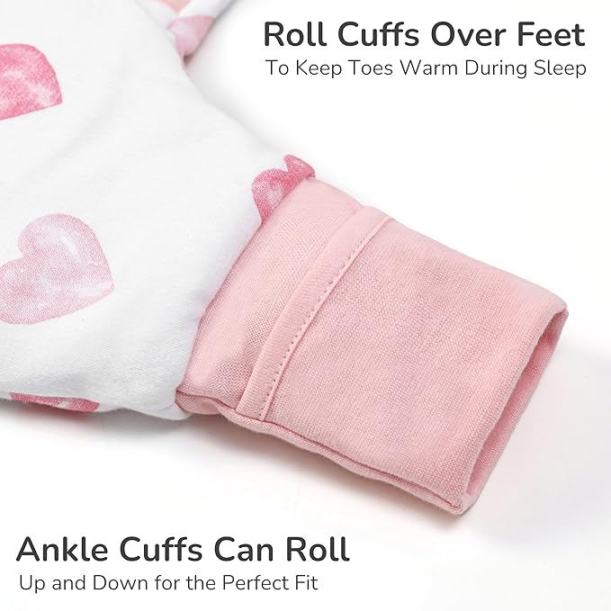 Mama Cheetah Toddler Sleep Sack with Feet 3T-4T, 1.0 TOG Organic Cotton Baby Wearable Blankets with Legs, Baby Sleeping Bag for Walkers, Early Walker Large