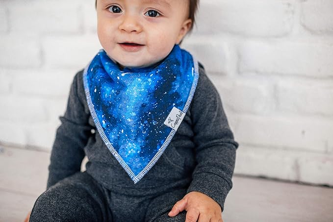 Copper Pearl Baby Bandana Drool Bibs for Drooling and Teething 4 Pack Gift Set Galaxy
